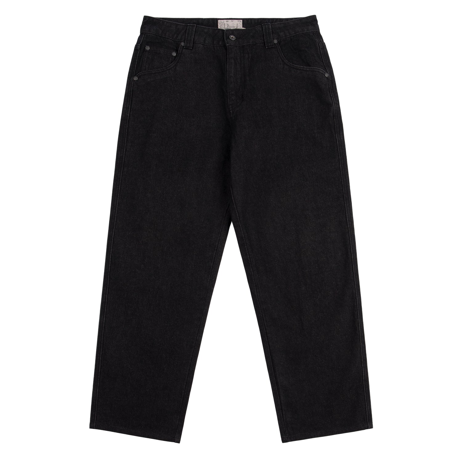 Relaxed Denim Pants, Black Washed