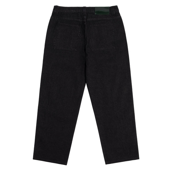 Dime Relaxed Denim Pants, Black Washed