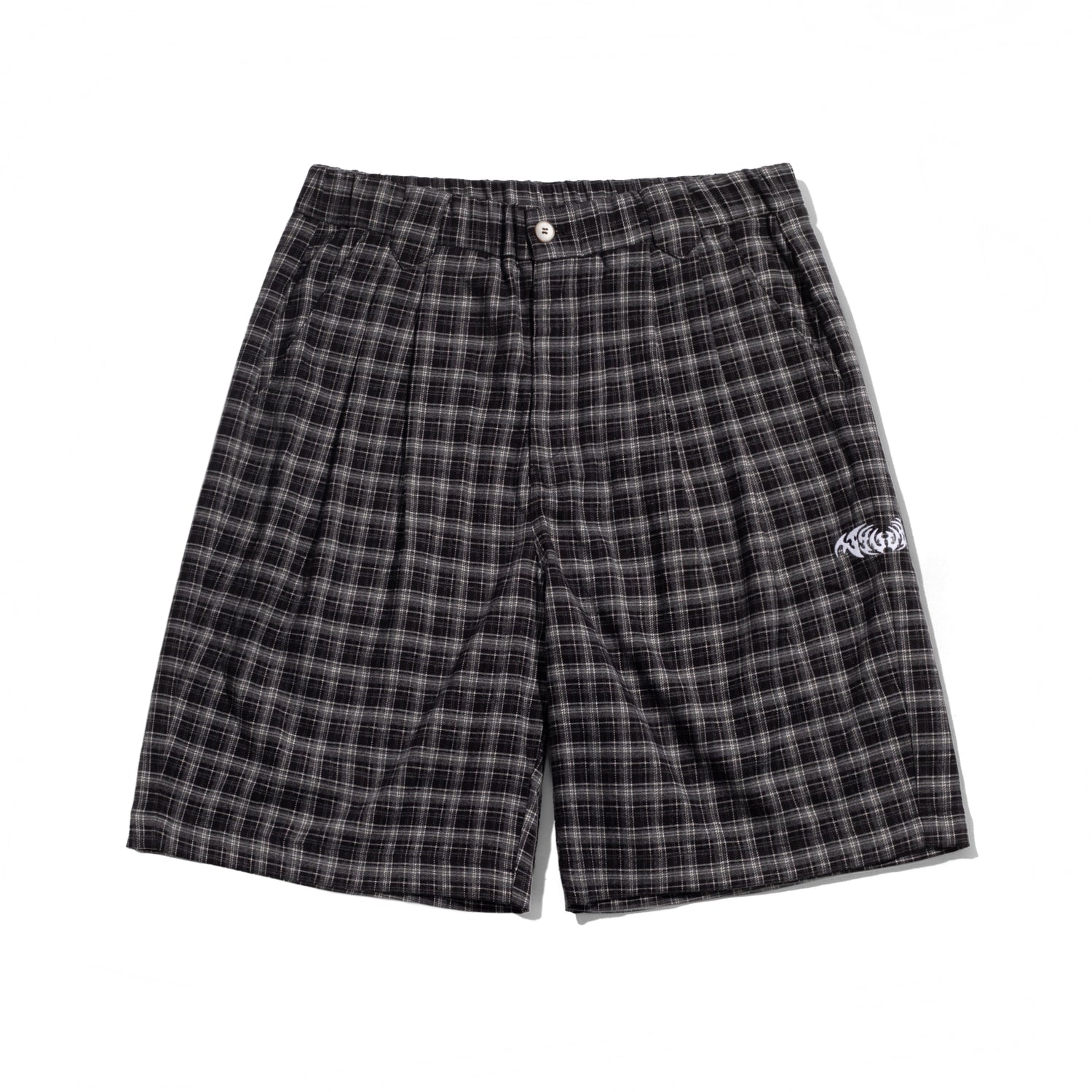 Plaid Shorts, Black