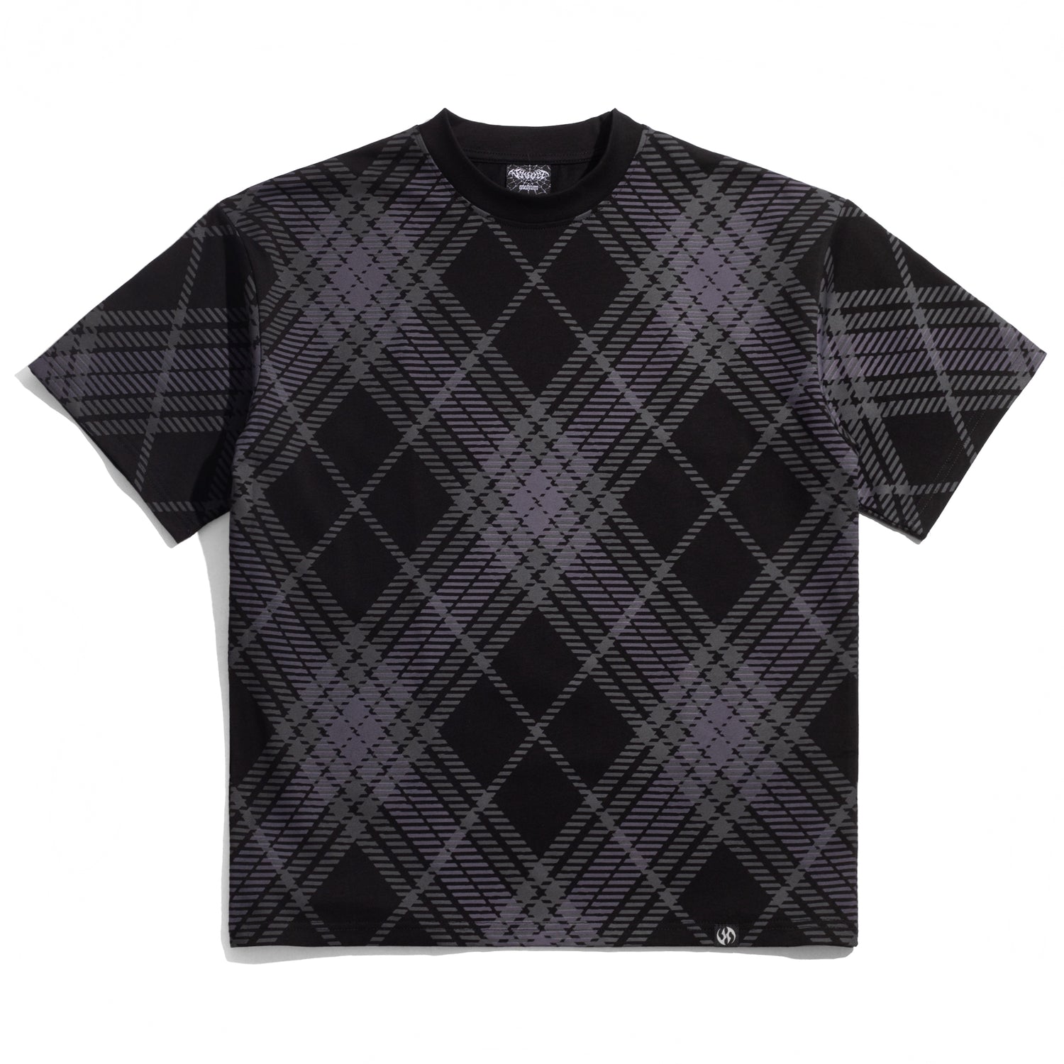 Plaid Tee, Black