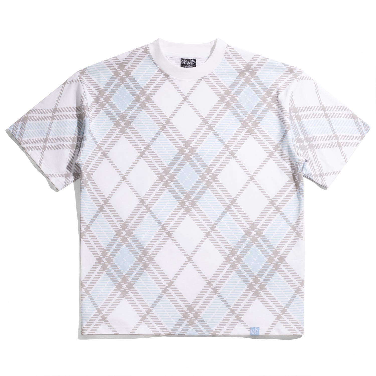 Plaid Tee, White