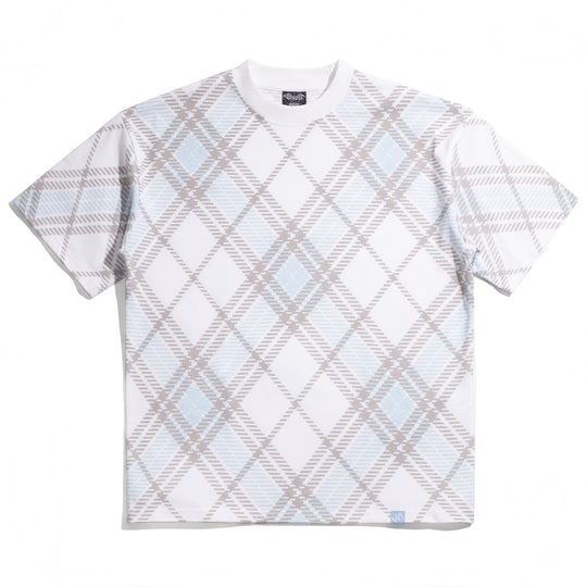 Plaid Tee, White