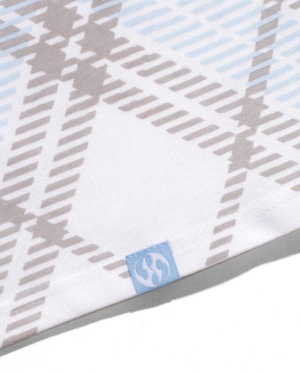 Velvet Plaid Tee, White