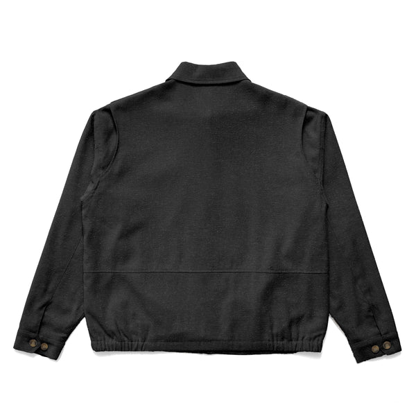 Metalwood Cotton Blouson, Black