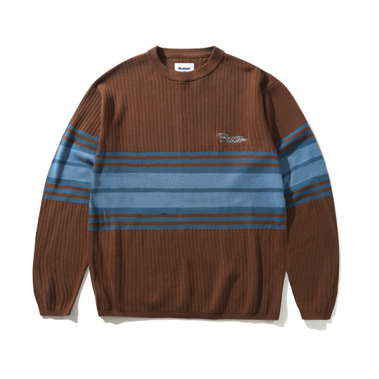 Crest Knit Sweater, Brown
