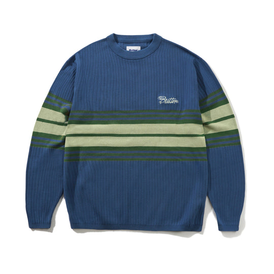 Crest Knit Sweater, Ocean