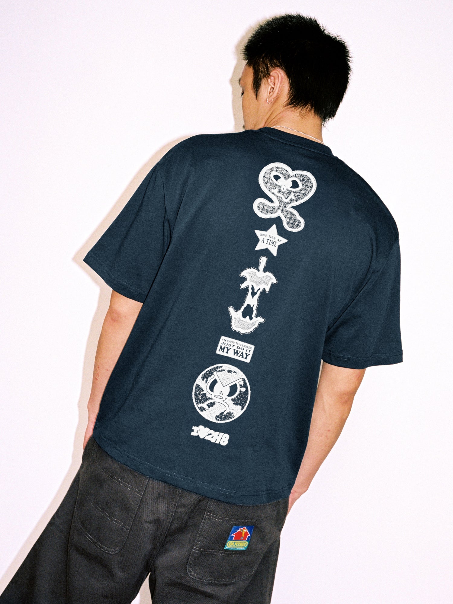 Pins Tee, Navy