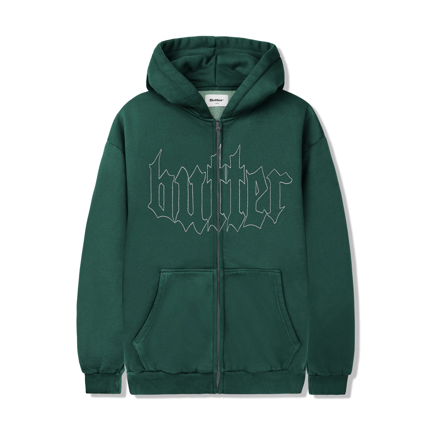 Cropped Zip-Thru Hood, Washed Fern