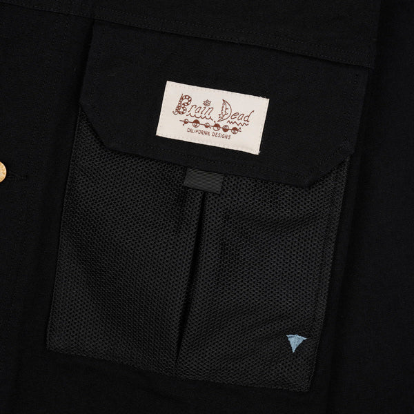 Brain Dead Cropped Chore Jacket, Black