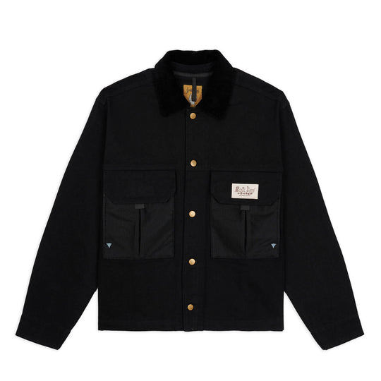 Cropped Chore Jacket, Black