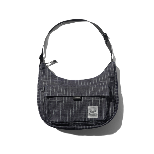 Butter Goods Crossbody Bag, Grid Denim