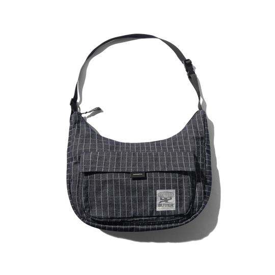 Crossbody Bag, Grid Denim