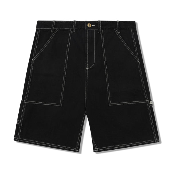 Cash Only Crown Denim Shorts, Raw Black
