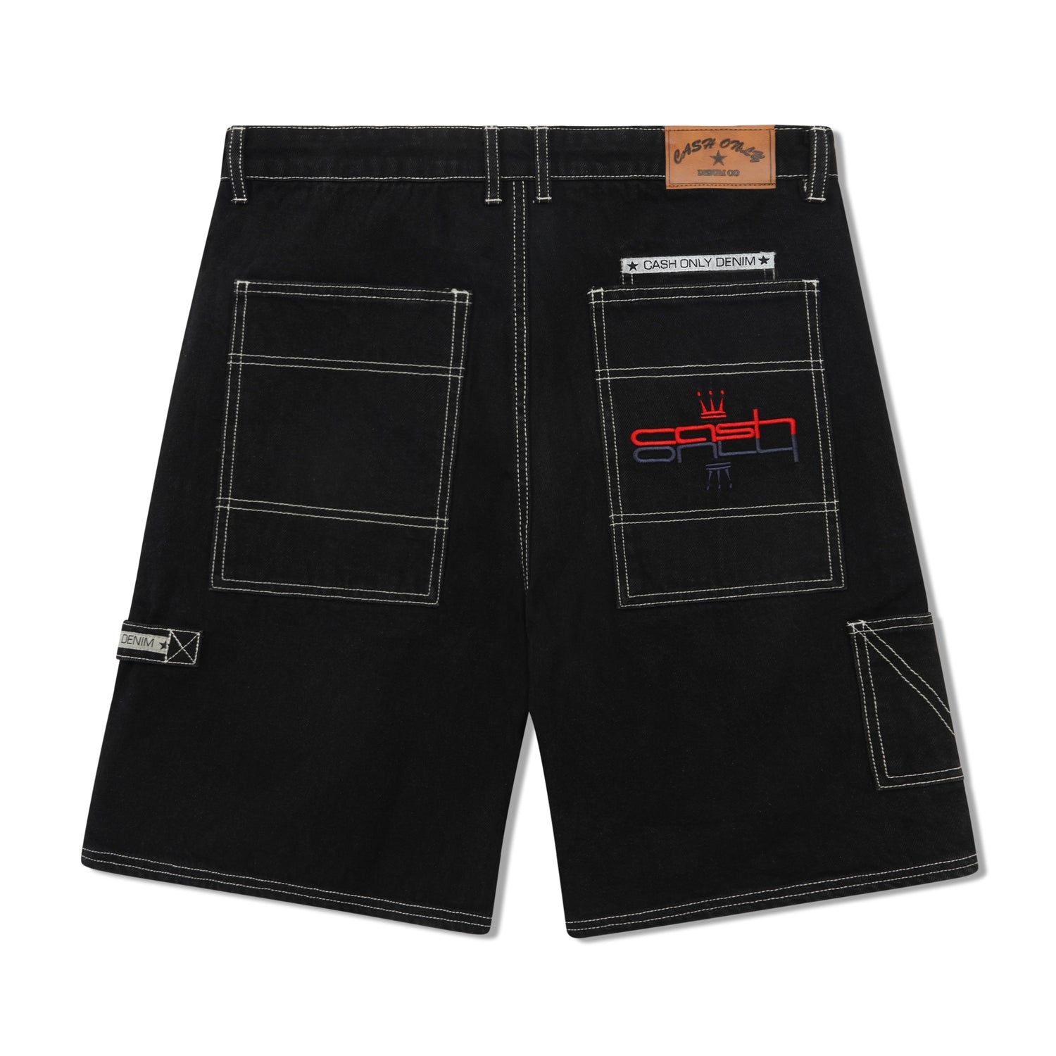 Crown Denim Shorts, Raw Black