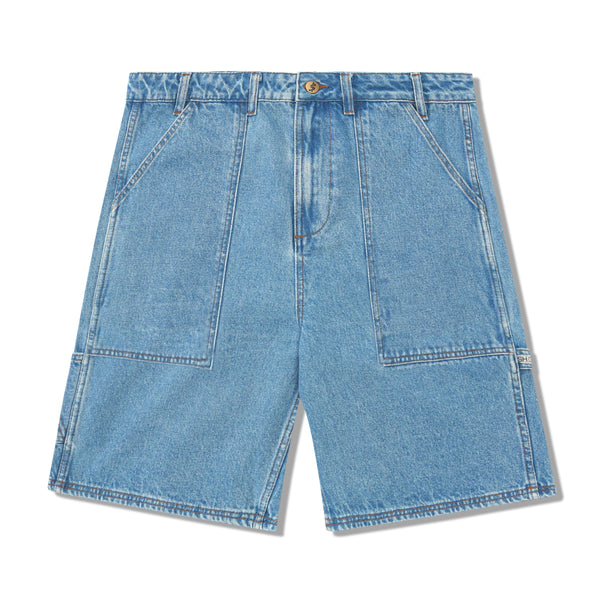 Cash Only Crown Denim Shorts, Washed Indigo