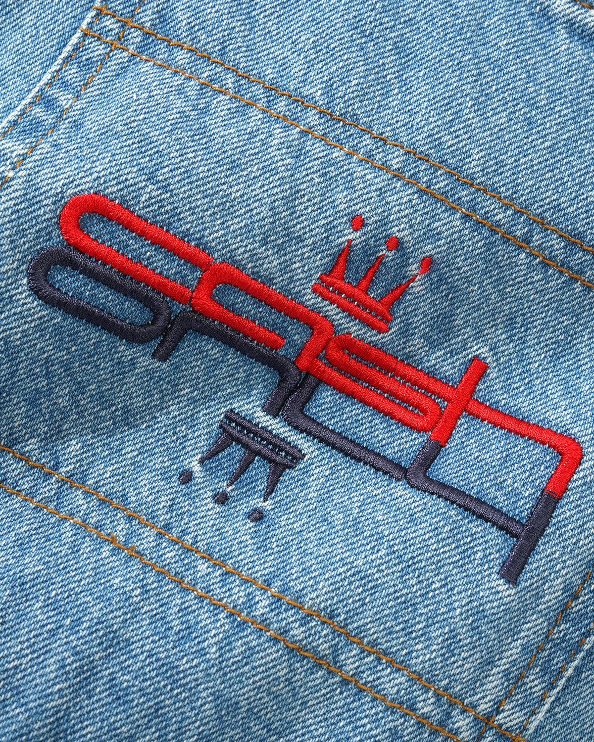 Crown Denim Shorts, Washed Indigo
