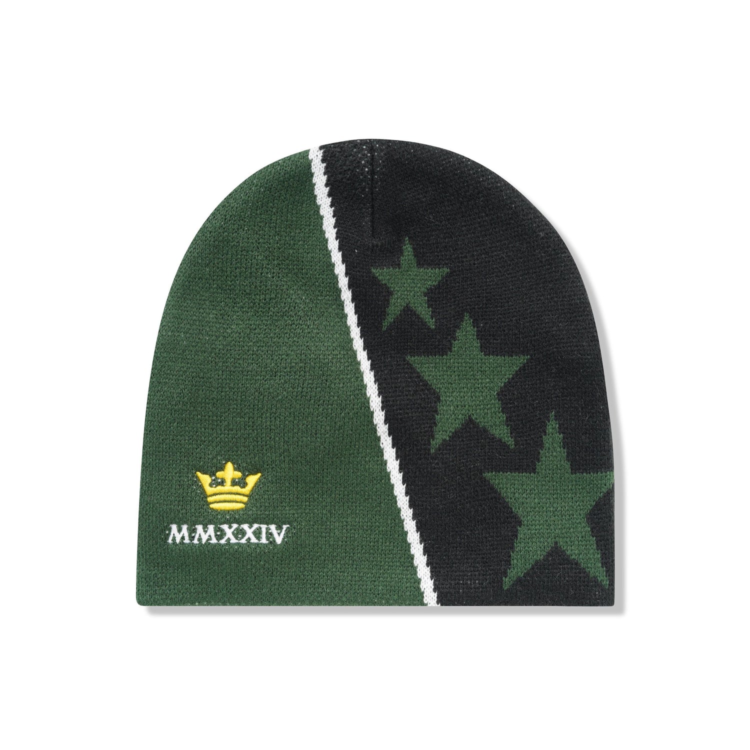 Crown Skull Beanie, Dark Green