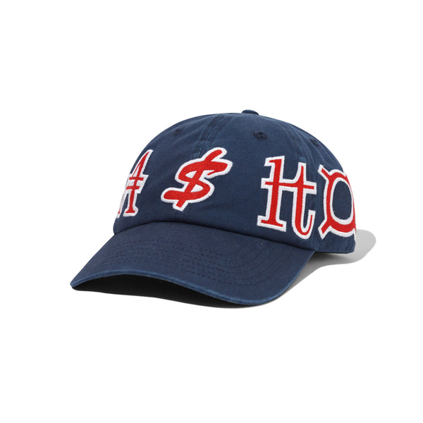 Cash Only Currency 6 Panel Cap, Navy