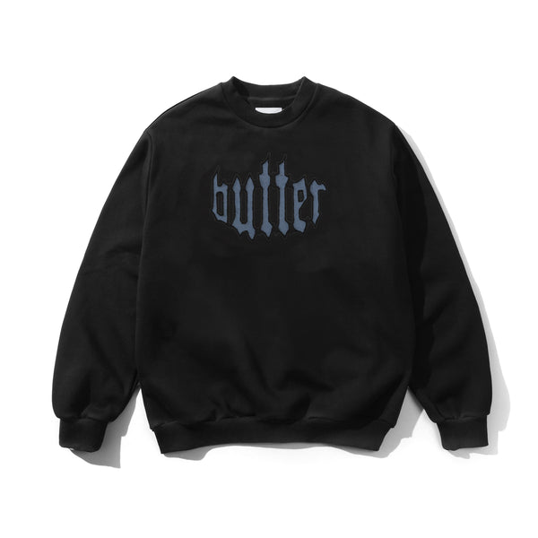 Butter Goods Cut Out Applique Crewneck, Black