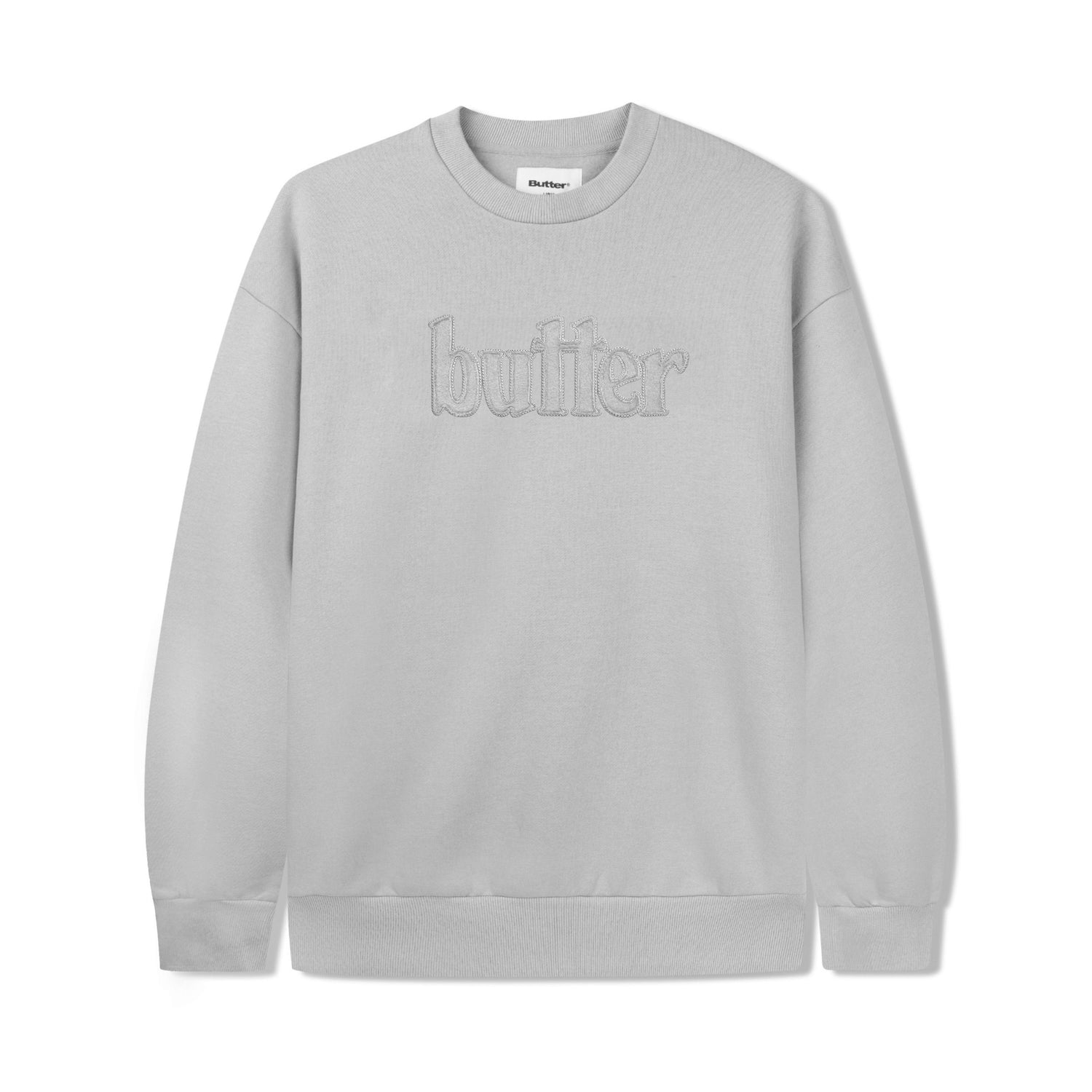 Cutout Applique Crewneck, Cement