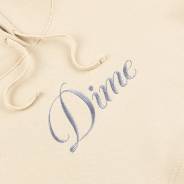 Dime Cursive Logo Pullover Hood, Fog
