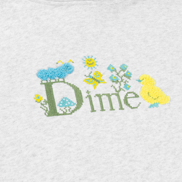Dime Classic Cross Stitch Hoodie, Ash