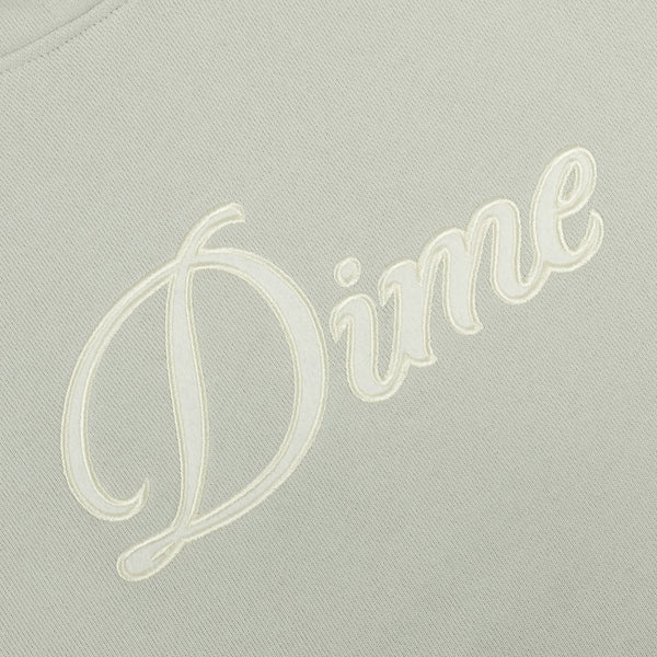Dime Cursive Hoodie, Charcoal Moss