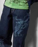 Bull Selvedge Denim Jeans, Raw Indigo