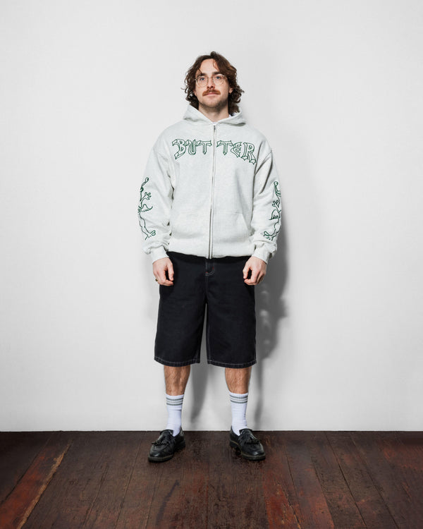 Butter Goods Thirteen Zip-Thru Hood, Ash