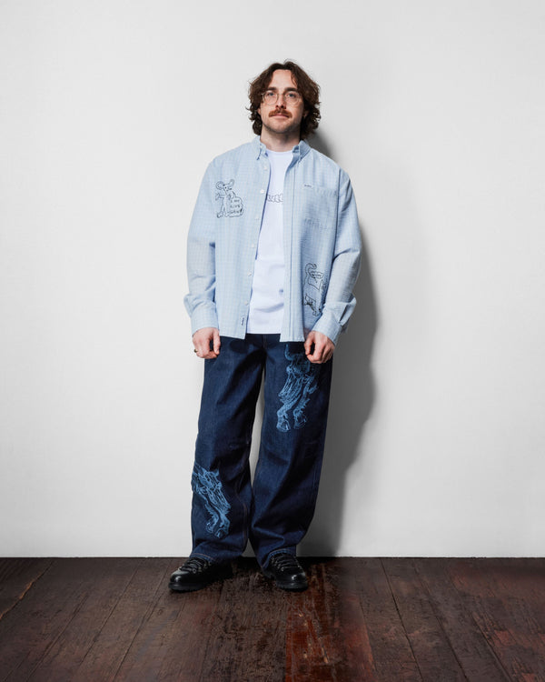 Butter Goods Alive Again Shirt, Light Blue