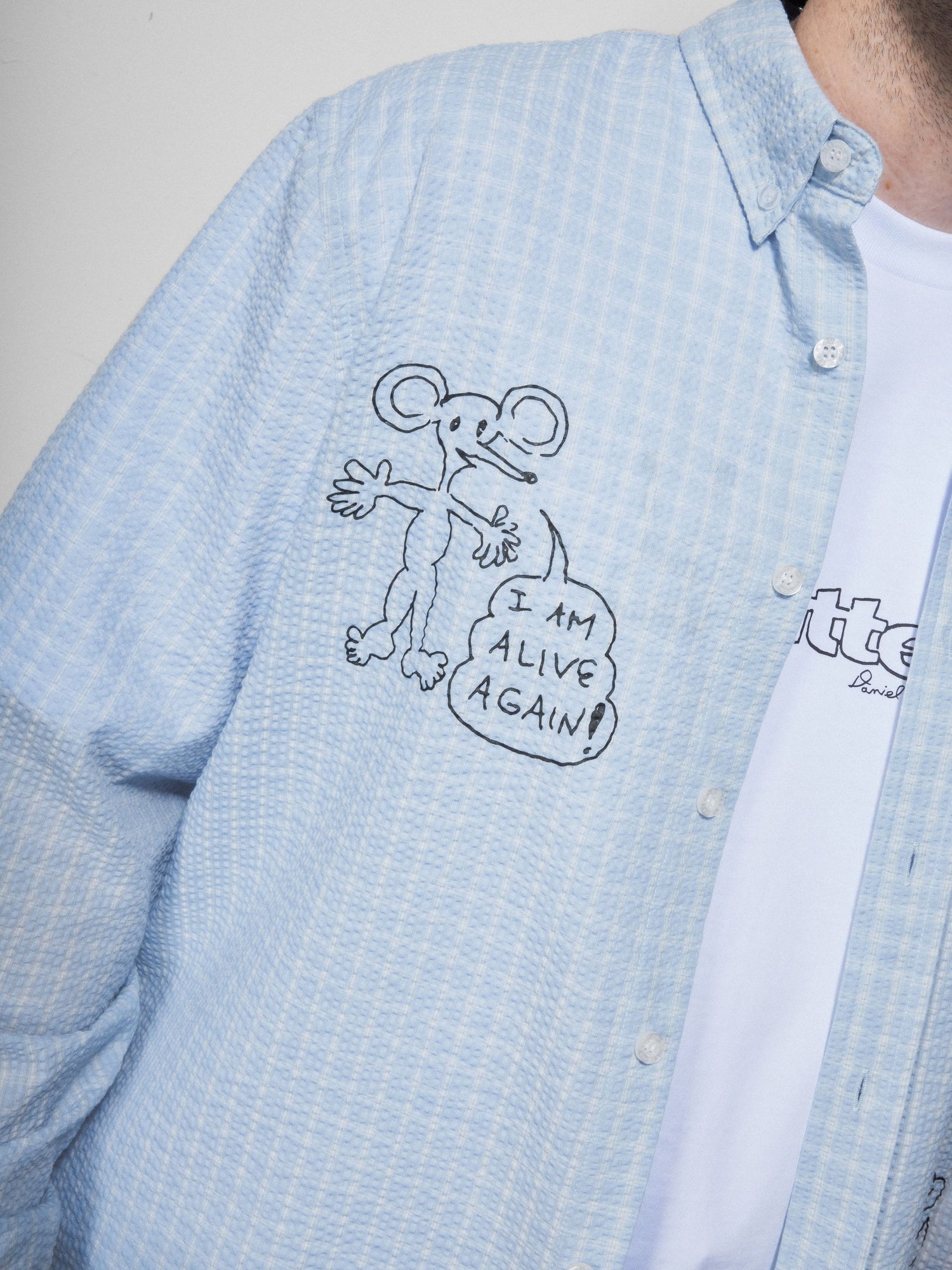 Alive Again Shirt, Light Blue