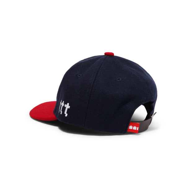 The Trilogy Tapes TTT Wool Digi Cat Ball Hat, Navy / Red