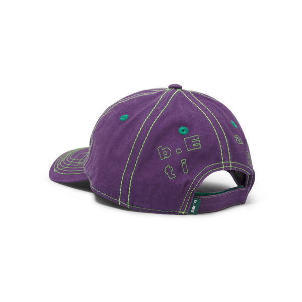 b.Eautiful Vapor 6 Panel Hat, Washed Purple / Lime