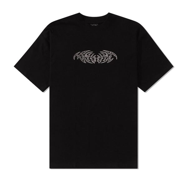 Velvet Web Logo Tee, Black