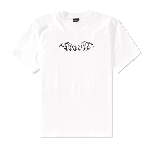 Velvet Web Logo Tee, White