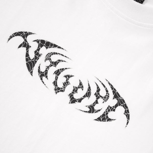 Velvet Web Logo Tee, White
