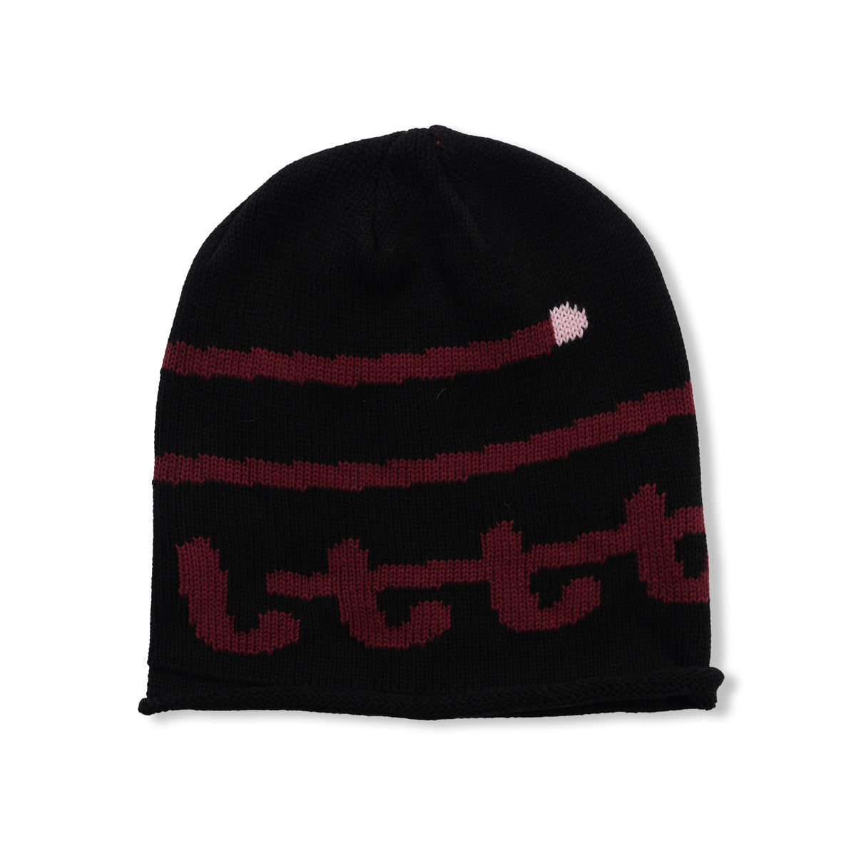 Knit Swirl Beanie, Red Swirl