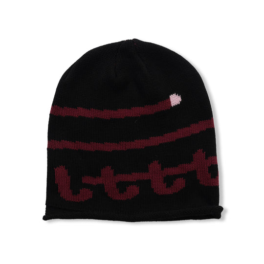 Knit Swirl Beanie, Red Swirl