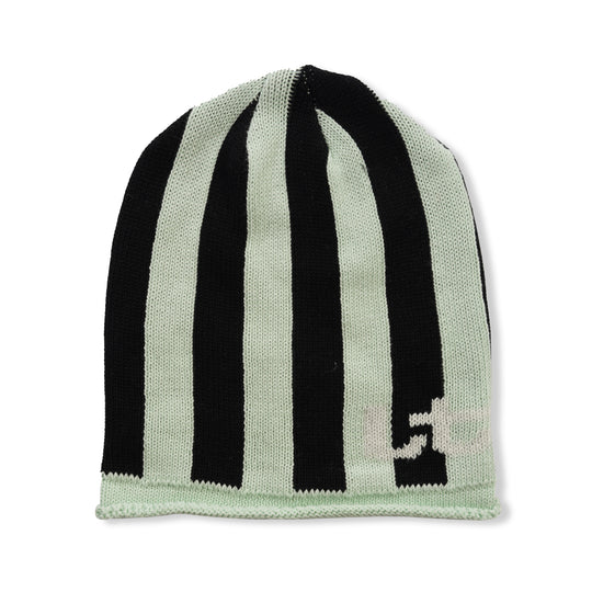 Knit Stripe Beanie, Mint Stripe