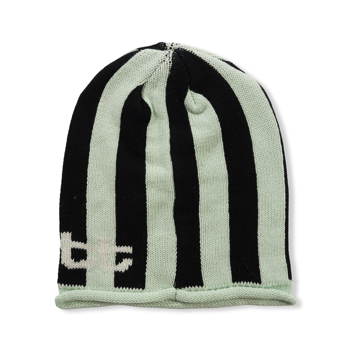 Knit Stripe Beanie, Mint Stripe