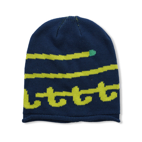 Knit Swirl Beanie, Yellow Swirl