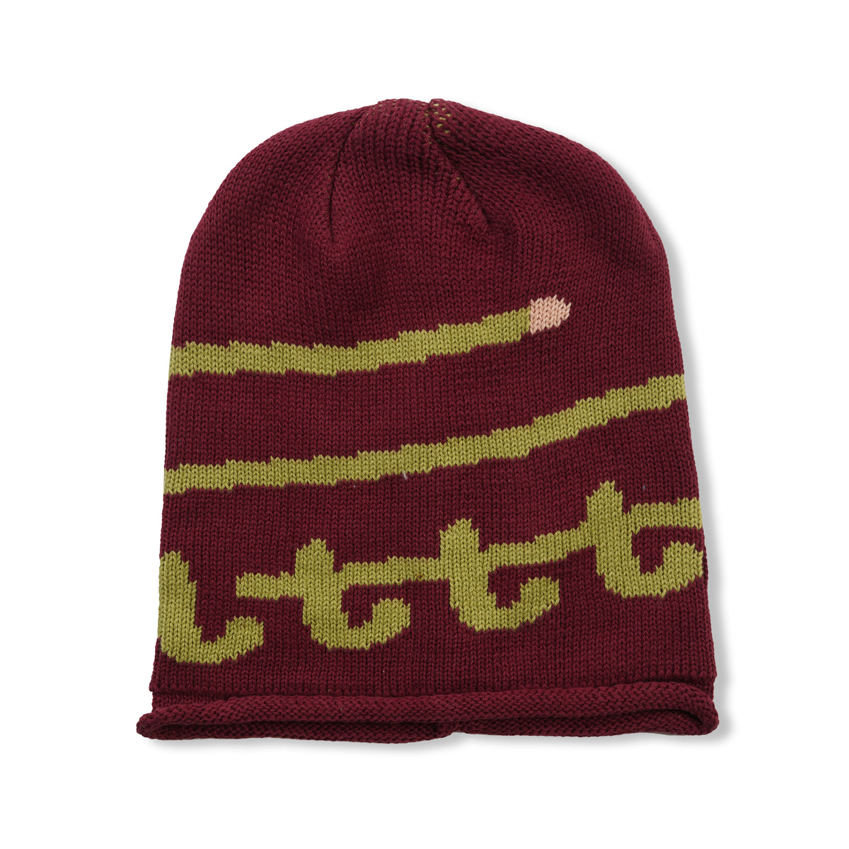 Knit Swirl Beanie, Gold Swirl