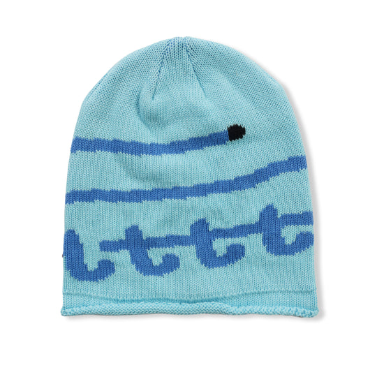 Knit Swirl Beanie, Blue Swirl