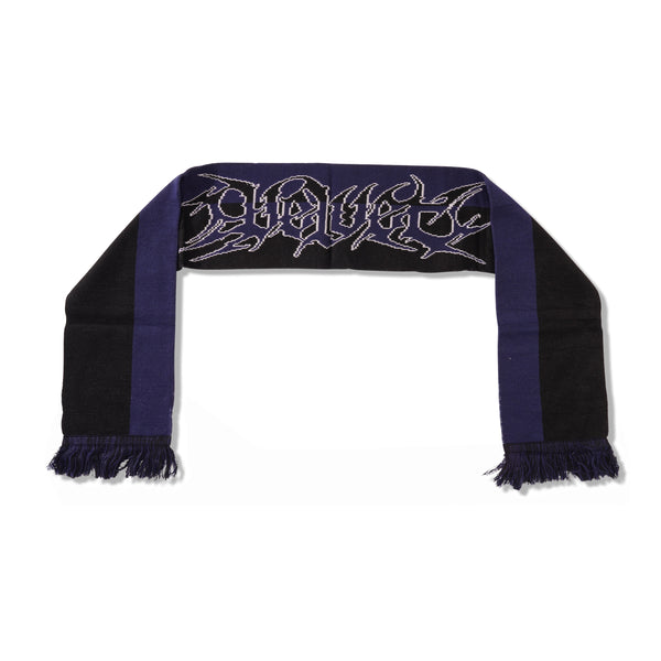Velvet Logo Scarf, Black / Navy