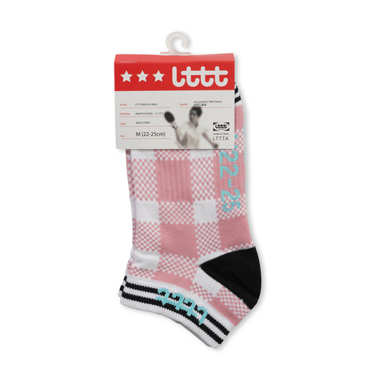 Shuffle Socks, Pink Check