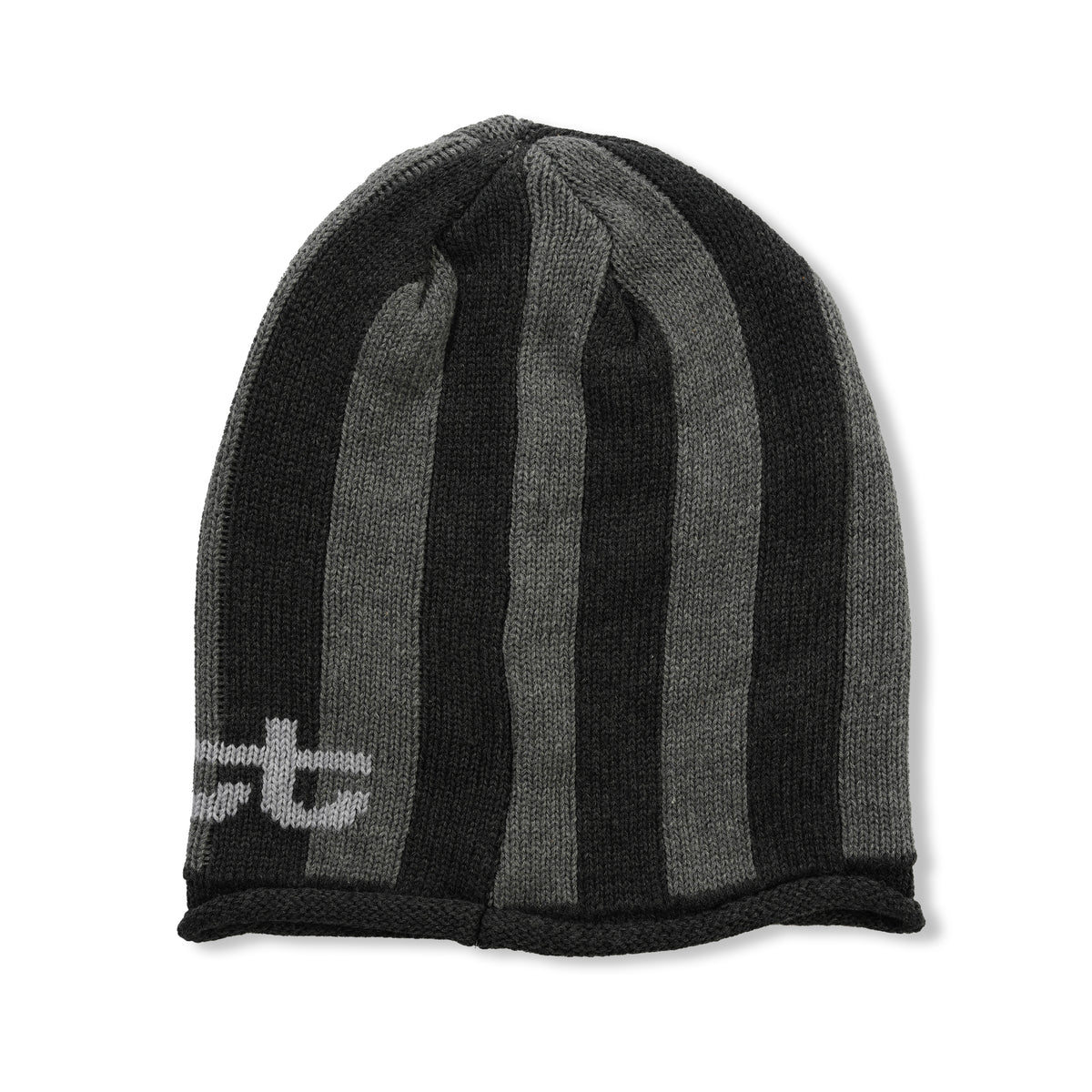 Knit Stripe Beanie, Gray Stripe