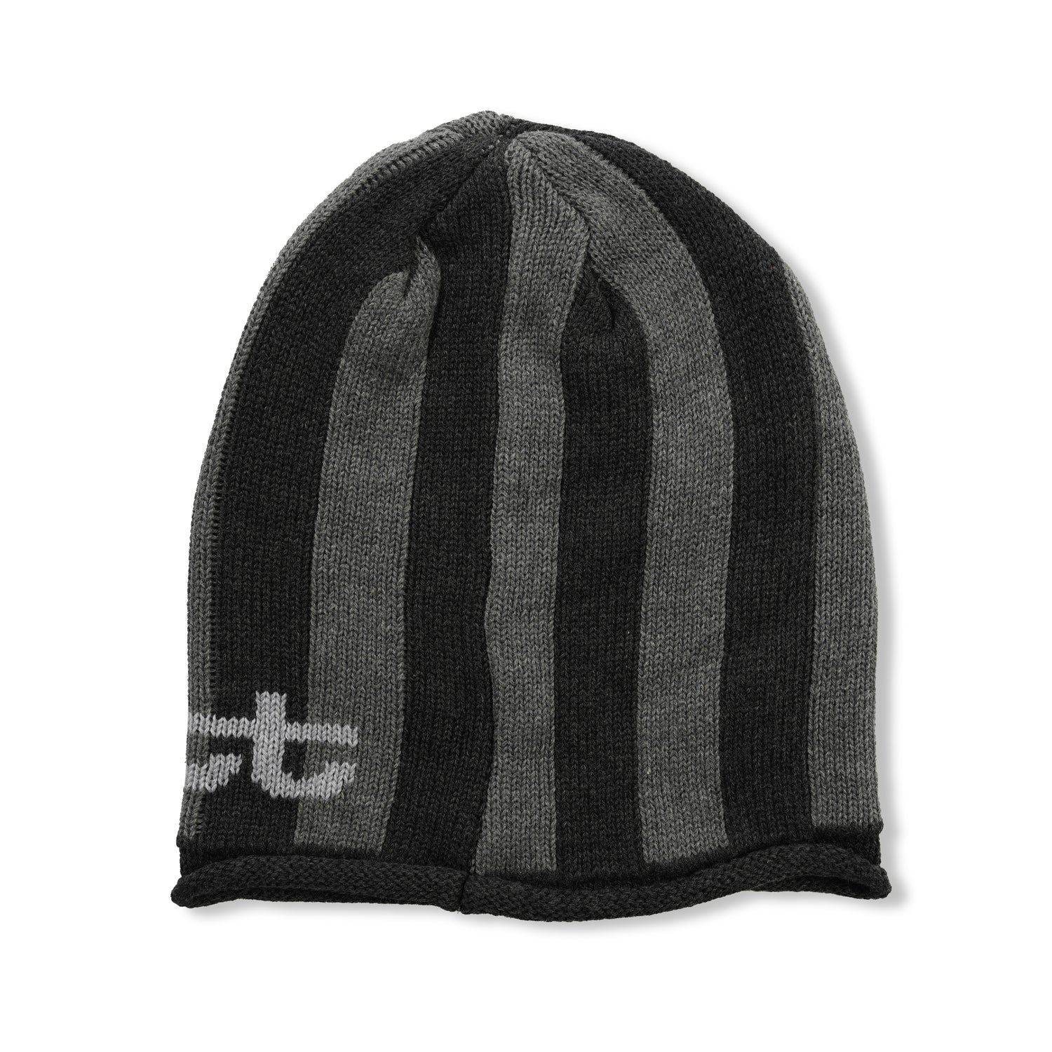 Knit Stripe Beanie, Gray Stripe