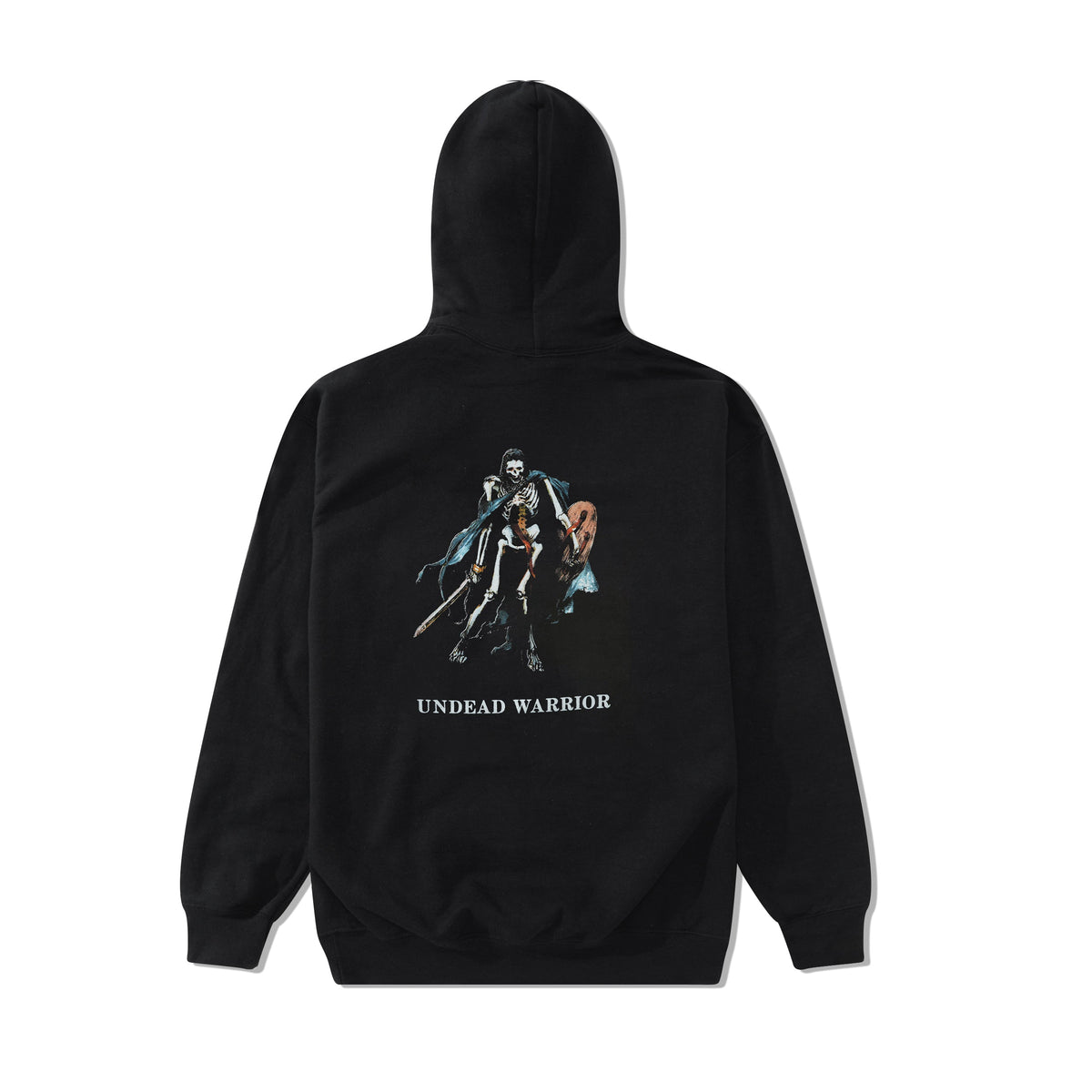 Undead Warrior Zip Up Hood, Black