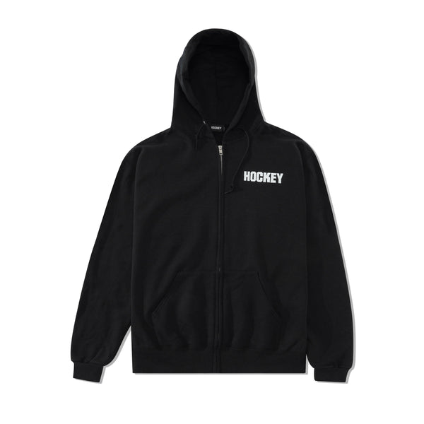 Hockey Undead Warrior Zip Up Hood, Black