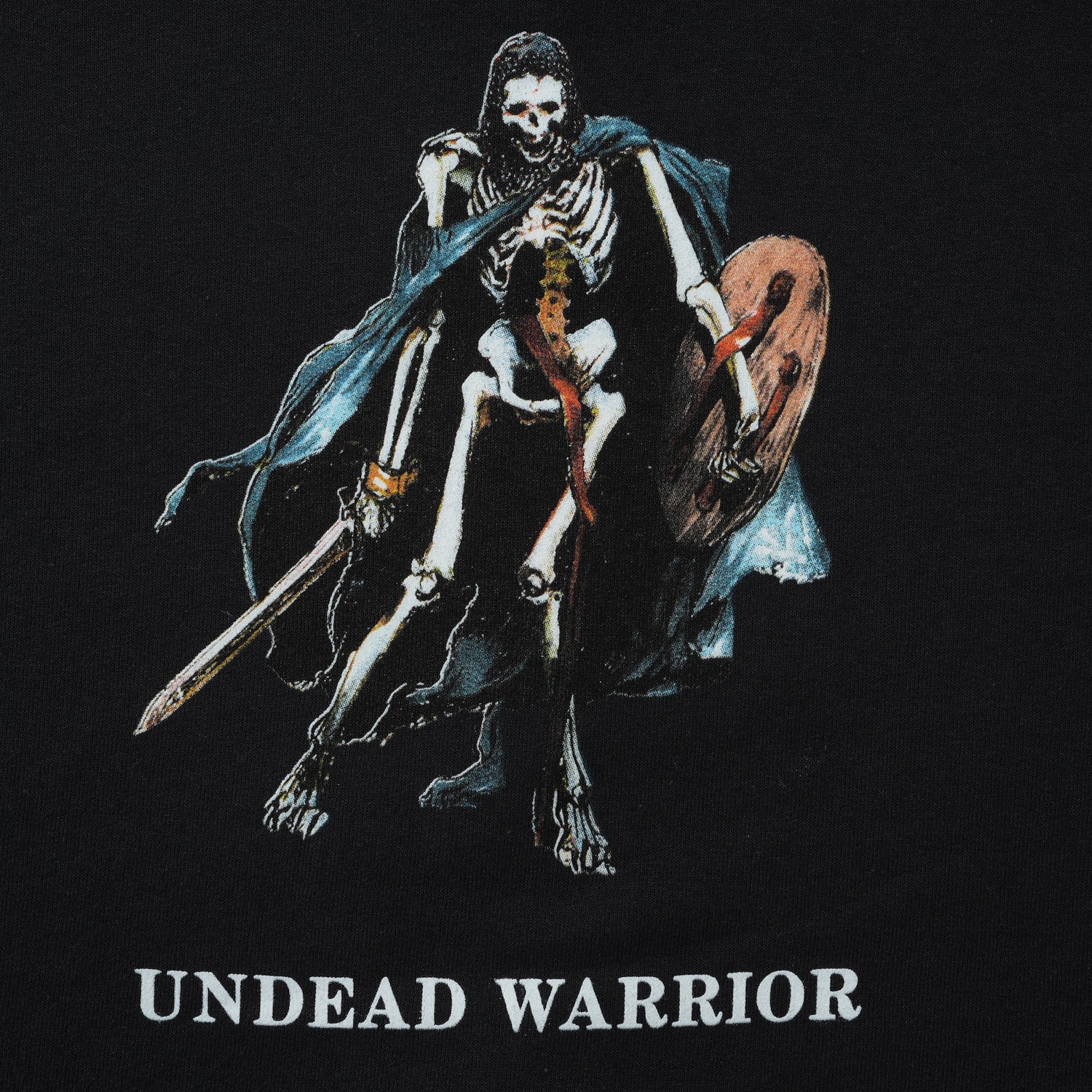 Undead Warrior Zip Up Hood, Black